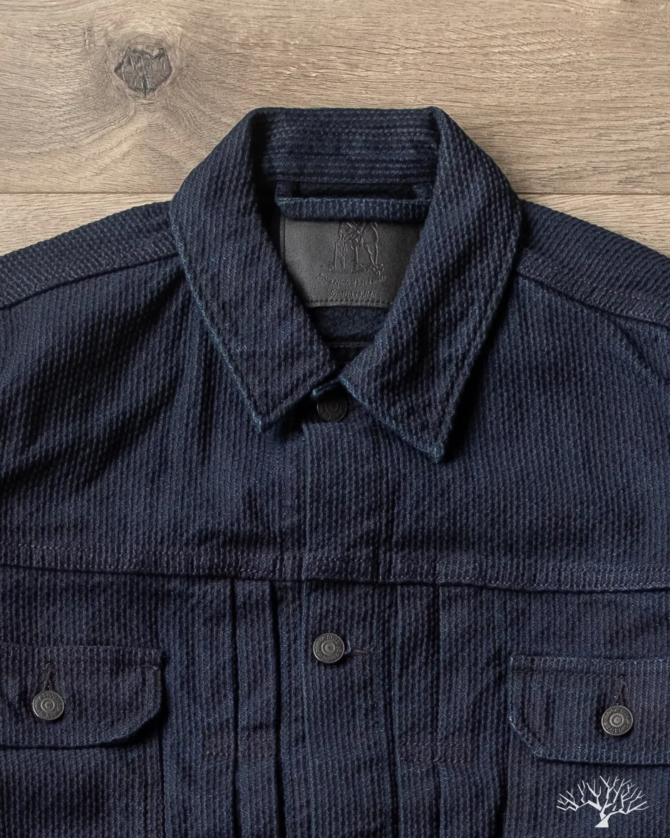 6220 Sashiko Type 2 Jacket - Indigo x Black