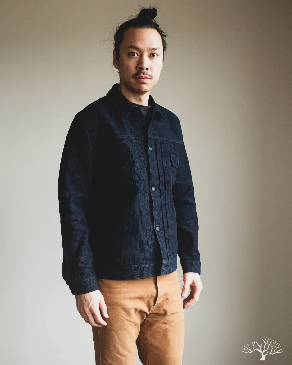 6220 Sashiko Type 2 Jacket - Indigo x Black