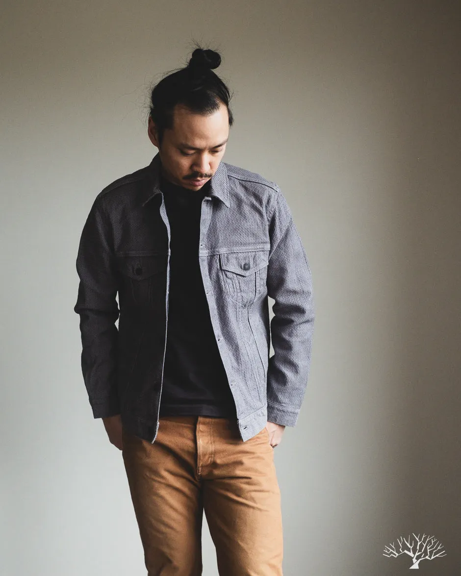 6221 Sashiko Type 3 Jacket - Grey x Black