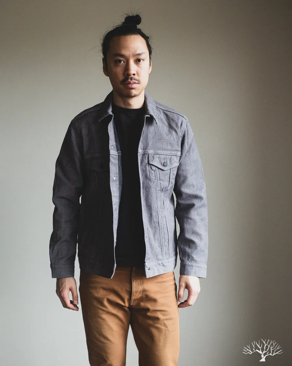 6221 Sashiko Type 3 Jacket - Grey x Black