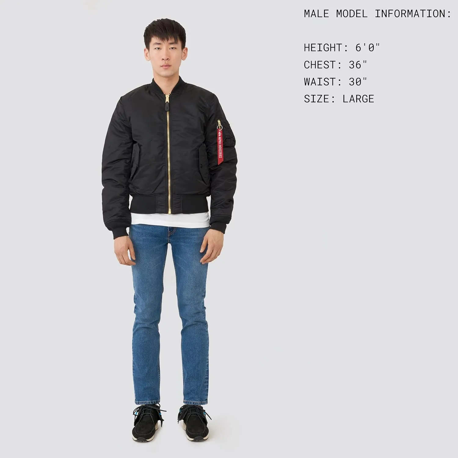 Alpha Industries MA-1 Slim Fit Bomber Flight Jacket - Fighter Pilot Flight Jacket