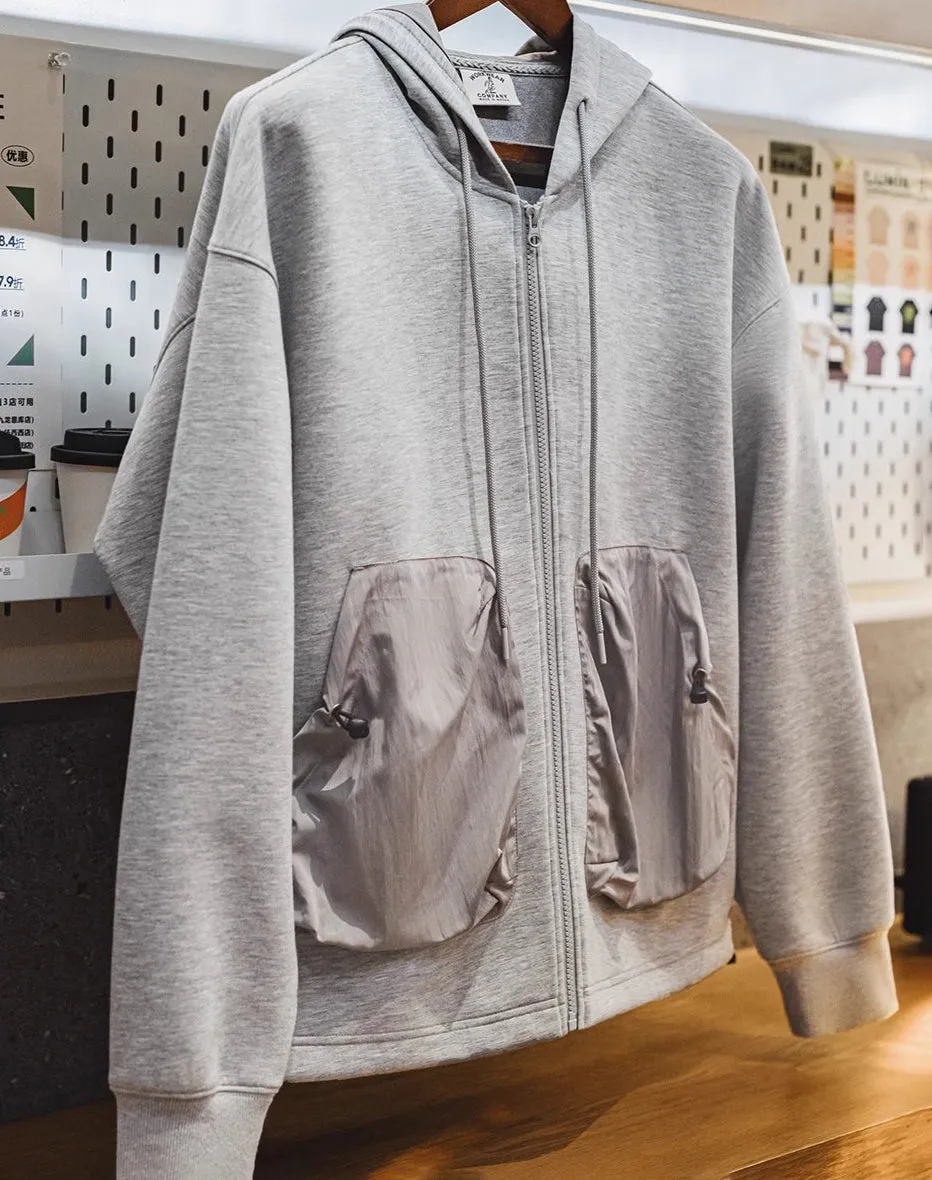 American Casual Air Layer Cardigan Patchwork Pocket Sports Men's Jacket