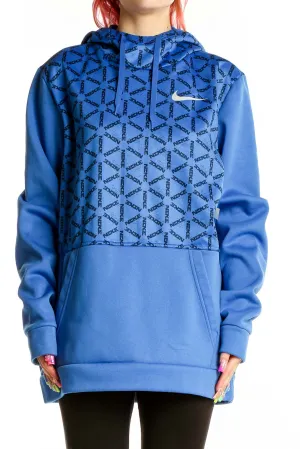 Blue Geometric Pattern Nike Activewear Hoodie