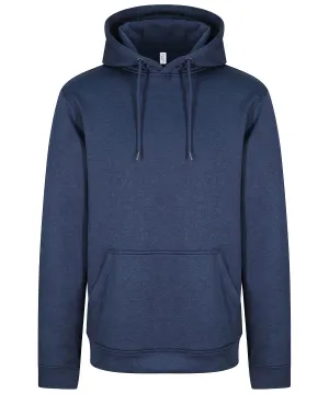Blue Melange - Sports polyester hoodie