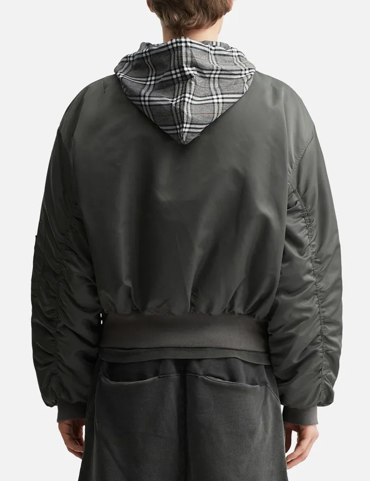 Bomber W Plaid Hood