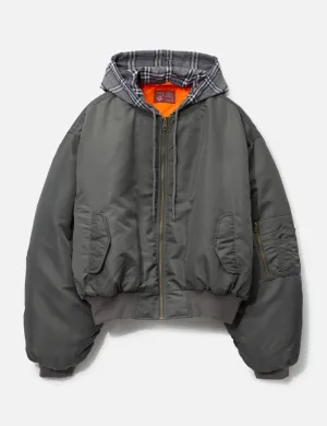 Bomber W Plaid Hood