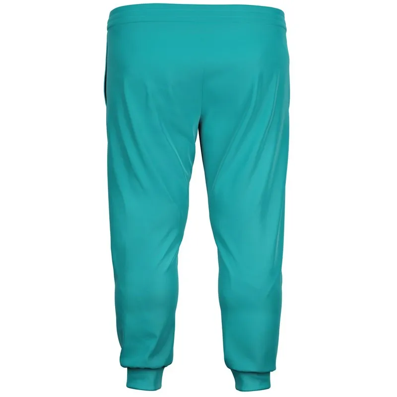 Bright Green Cyan Joggers | Unisex | with PLUS sizes | Bright Pure Green Cyan | C100M0Y38K0