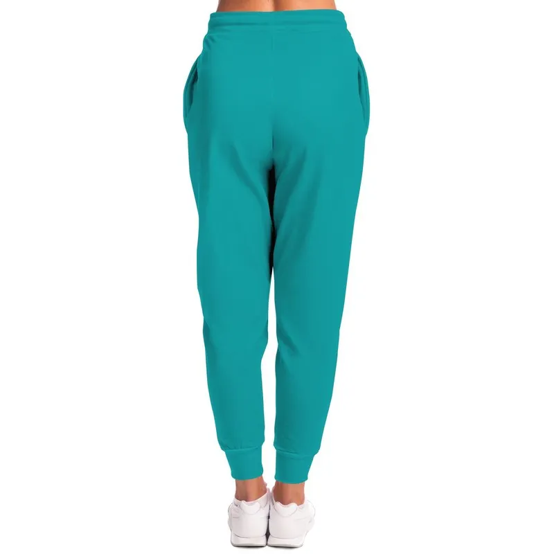 Bright Green Cyan Joggers | Unisex | with PLUS sizes | Bright Pure Green Cyan | C100M0Y38K0