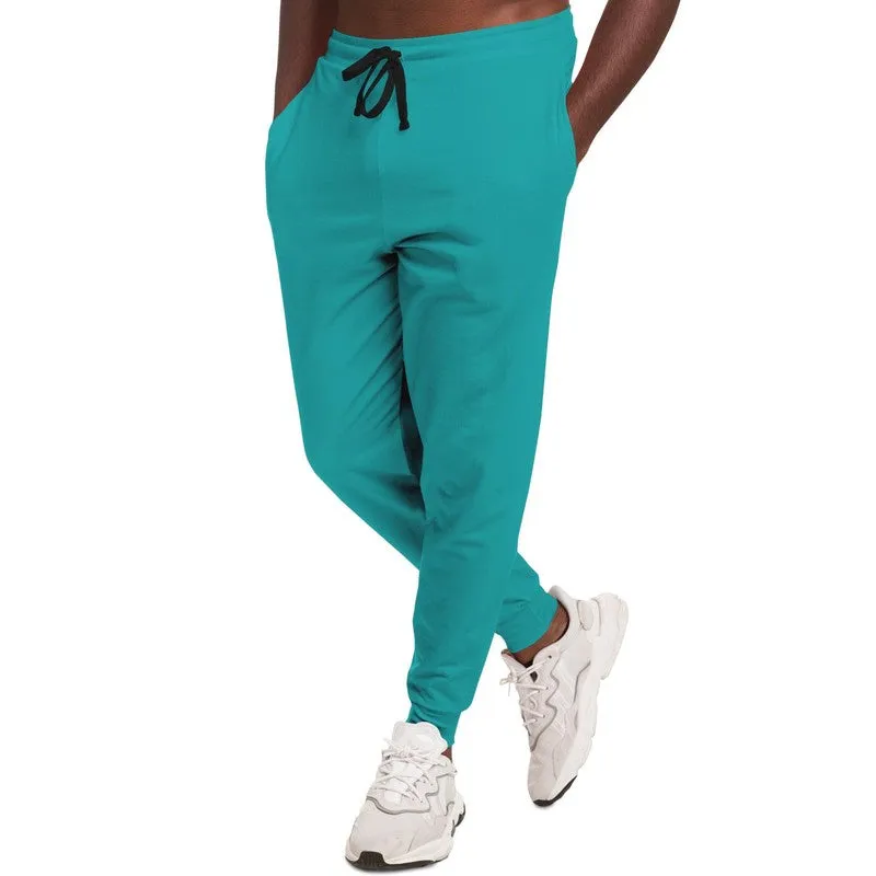 Bright Green Cyan Joggers | Unisex | with PLUS sizes | Bright Pure Green Cyan | C100M0Y38K0