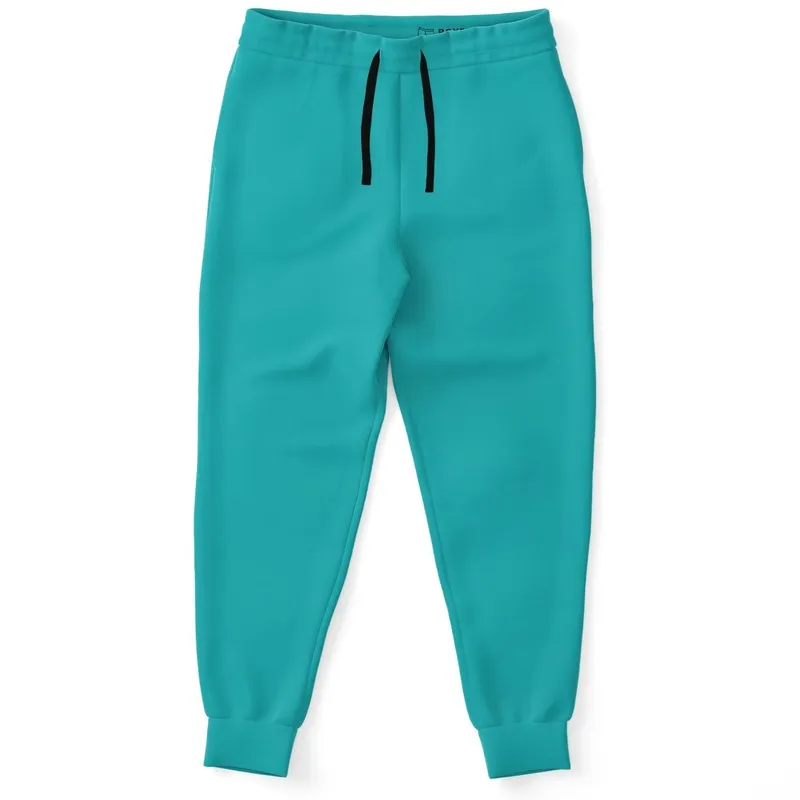 Bright Green Cyan Joggers | Unisex | with PLUS sizes | Bright Pure Green Cyan | C100M0Y38K0