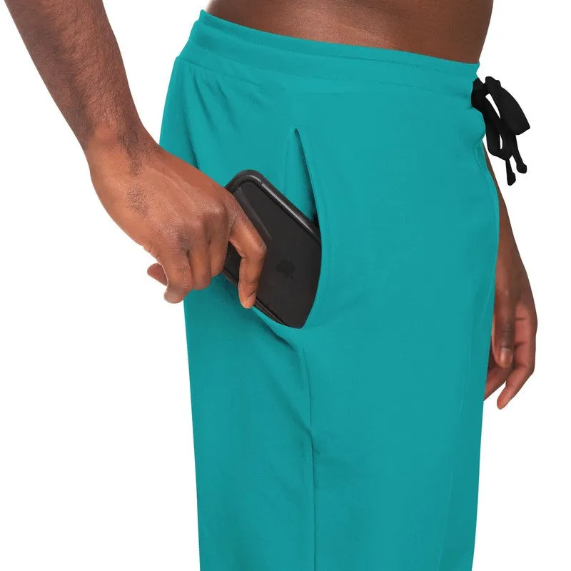 Bright Green Cyan Joggers | Unisex | with PLUS sizes | Bright Pure Green Cyan | C100M0Y38K0