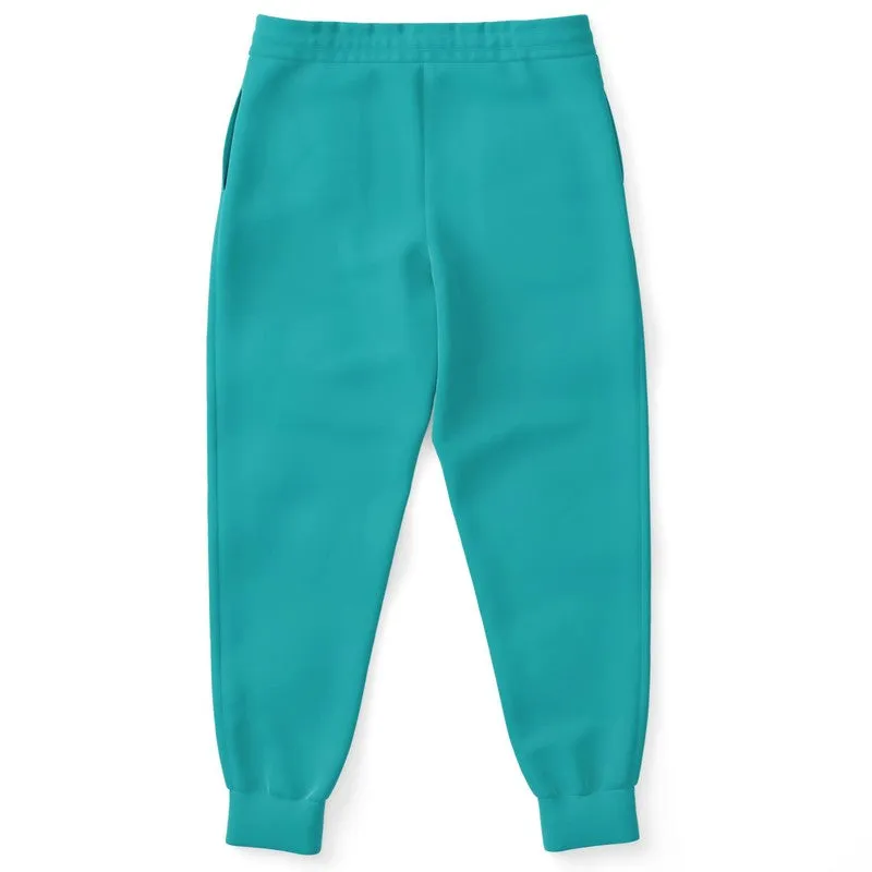 Bright Green Cyan Joggers | Unisex | with PLUS sizes | Bright Pure Green Cyan | C100M0Y38K0