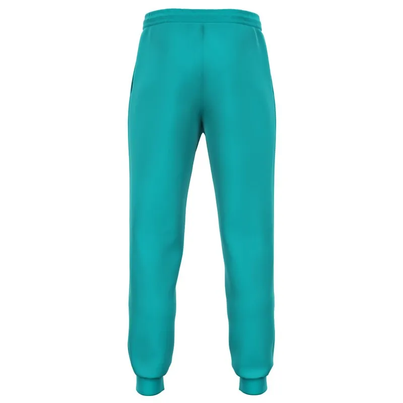 Bright Green Cyan Joggers | Unisex | with PLUS sizes | Bright Pure Green Cyan | C100M0Y38K0