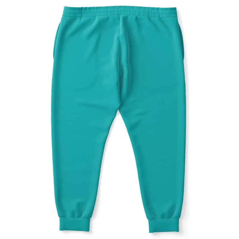 Bright Green Cyan Joggers | Unisex | with PLUS sizes | Bright Pure Green Cyan | C100M0Y38K0