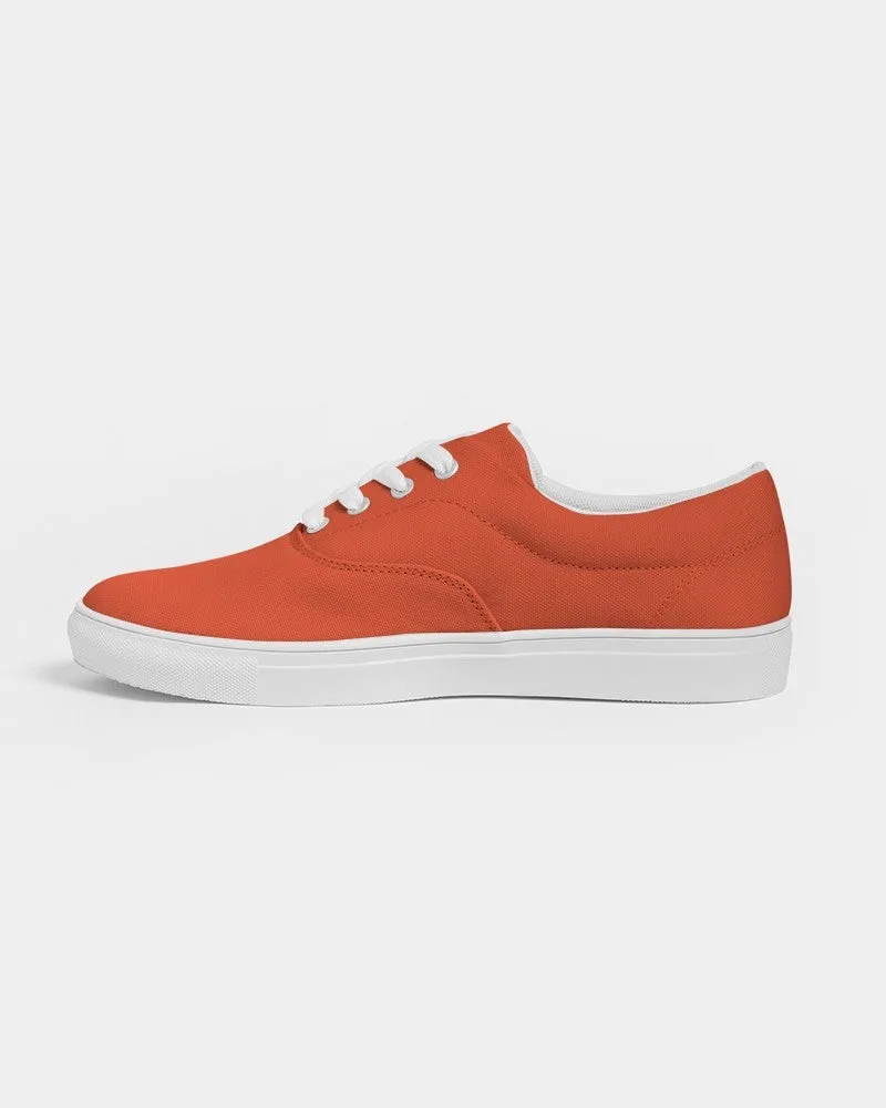 Bright Red Orange Women's Canvas Sneakers | Women's | Bright Pure Red Orange | C0M88Y100K0