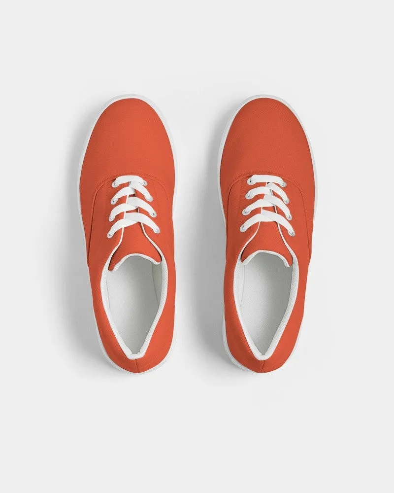 Bright Red Orange Women's Canvas Sneakers | Women's | Bright Pure Red Orange | C0M88Y100K0
