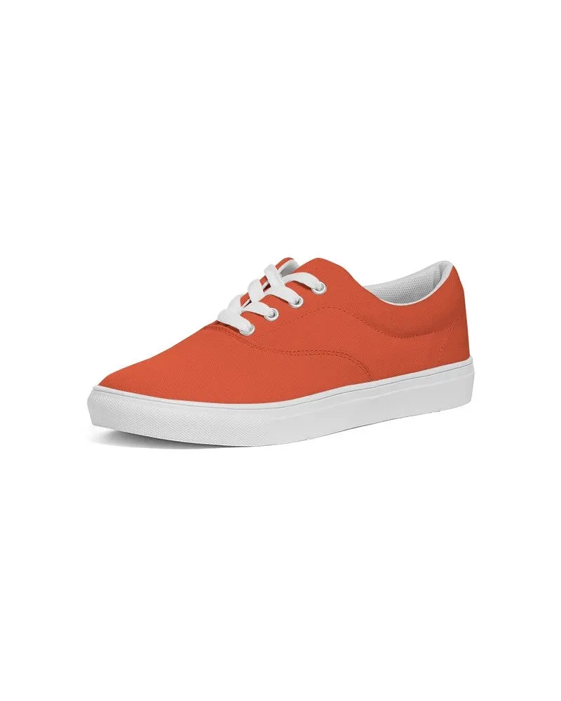 Bright Red Orange Women's Canvas Sneakers | Women's | Bright Pure Red Orange | C0M88Y100K0