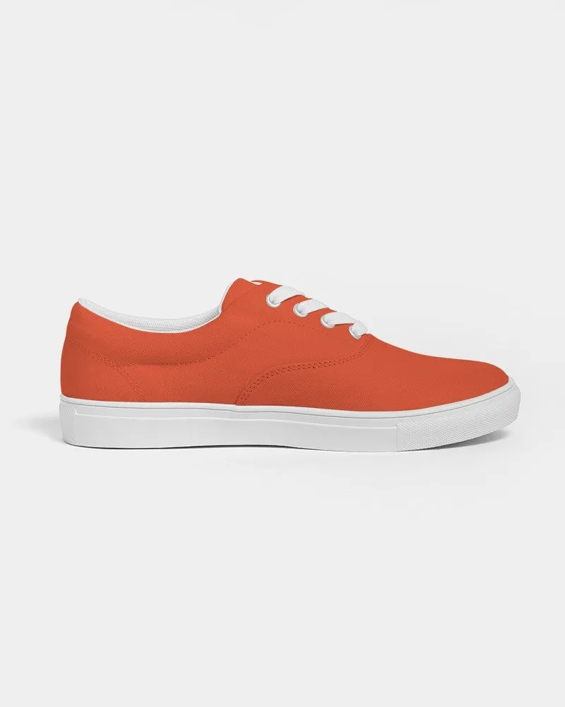 Bright Red Orange Women's Canvas Sneakers | Women's | Bright Pure Red Orange | C0M88Y100K0