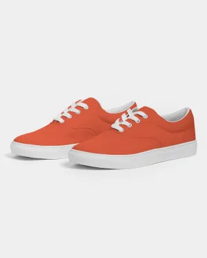 Bright Red Orange Women's Canvas Sneakers | Women's | Bright Pure Red Orange | C0M88Y100K0