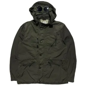 CP Company Green Chrome Nylon Goggle Jacket