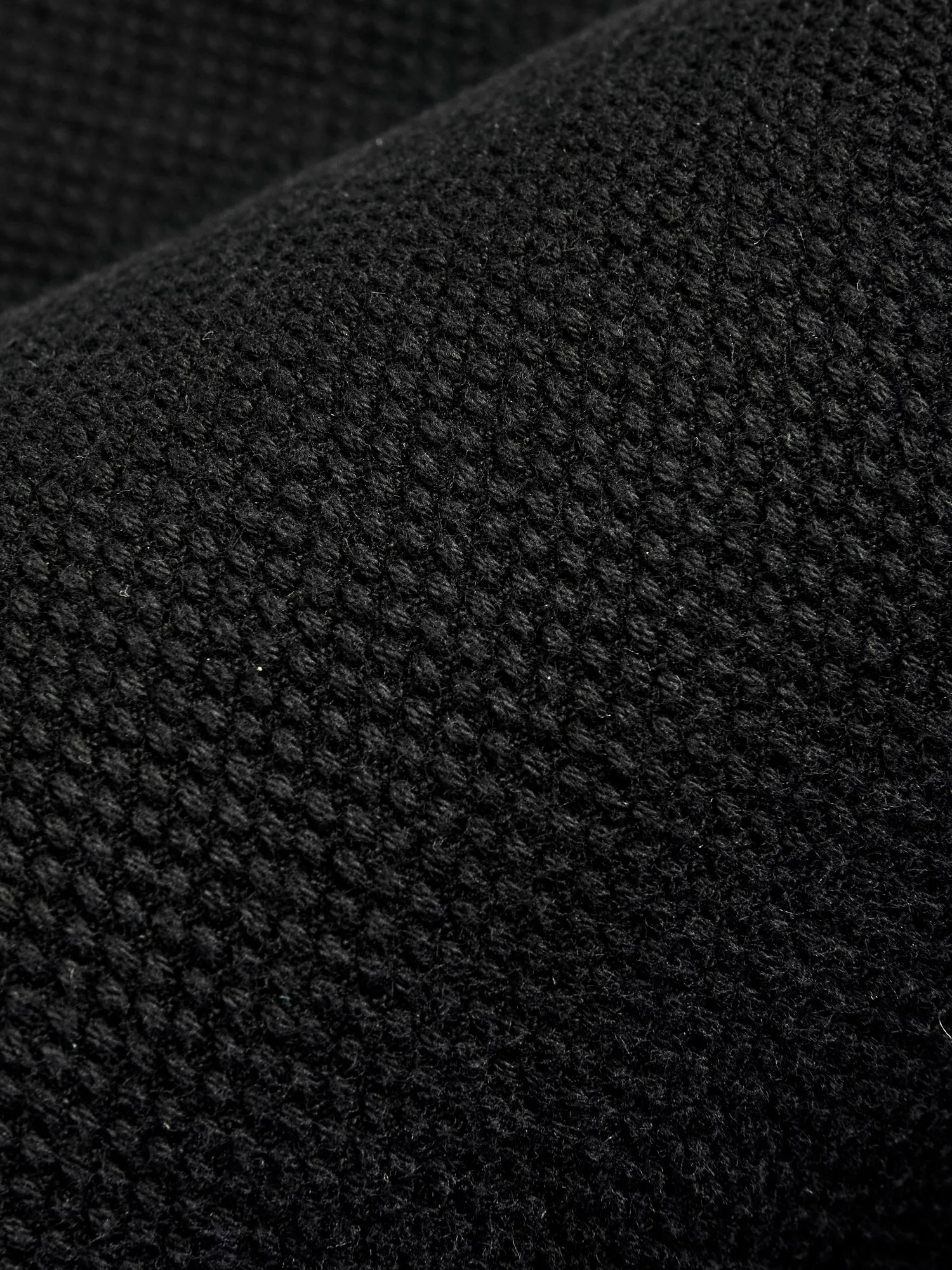 Double Cloth Sashiko Trucker Jacket in Black