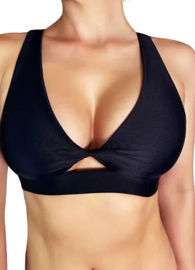 Essential Twist Sports Bra - Black