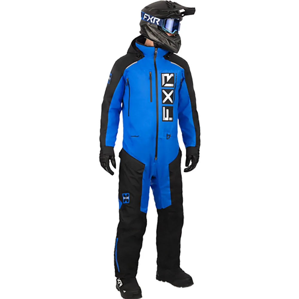 FXR Mens Recruit Lite Snowmobile Monosuit Black/Blue