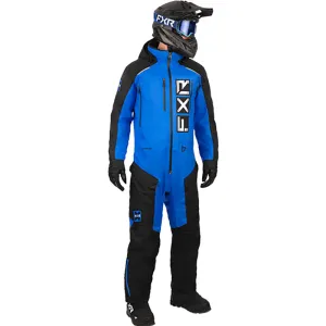 FXR Mens Recruit Lite Snowmobile Monosuit Black/Blue