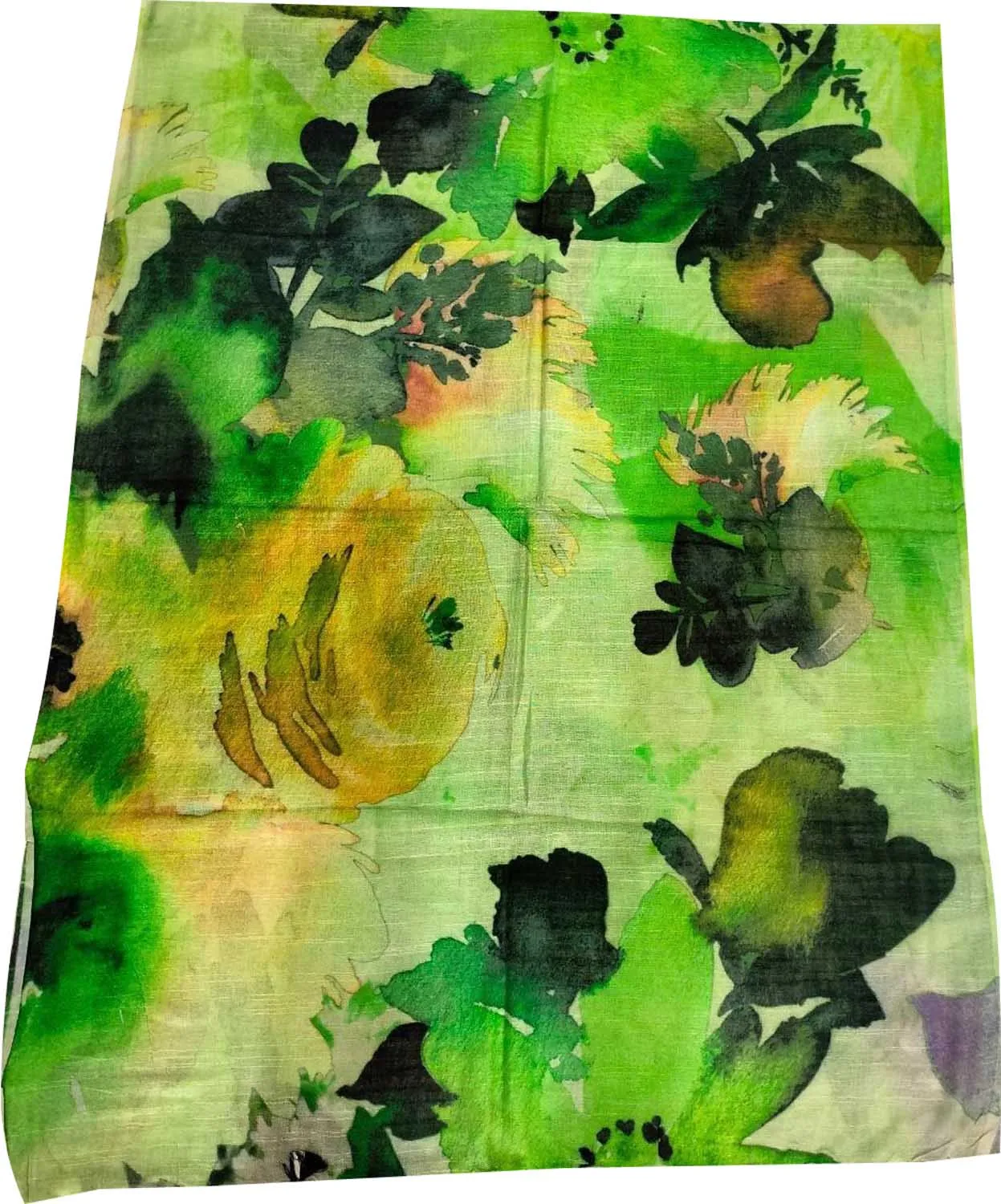 Get Stylish with Green Digital Printed Pure Linen Dupatta - Shop Online Now!