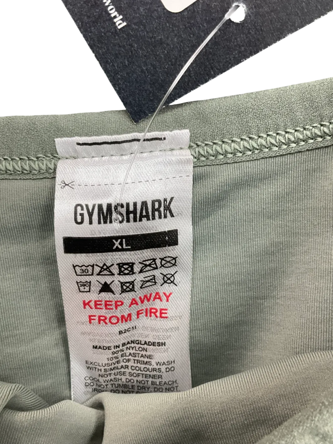 gymshark Green Contrast Seamless Sports Bra UK XL