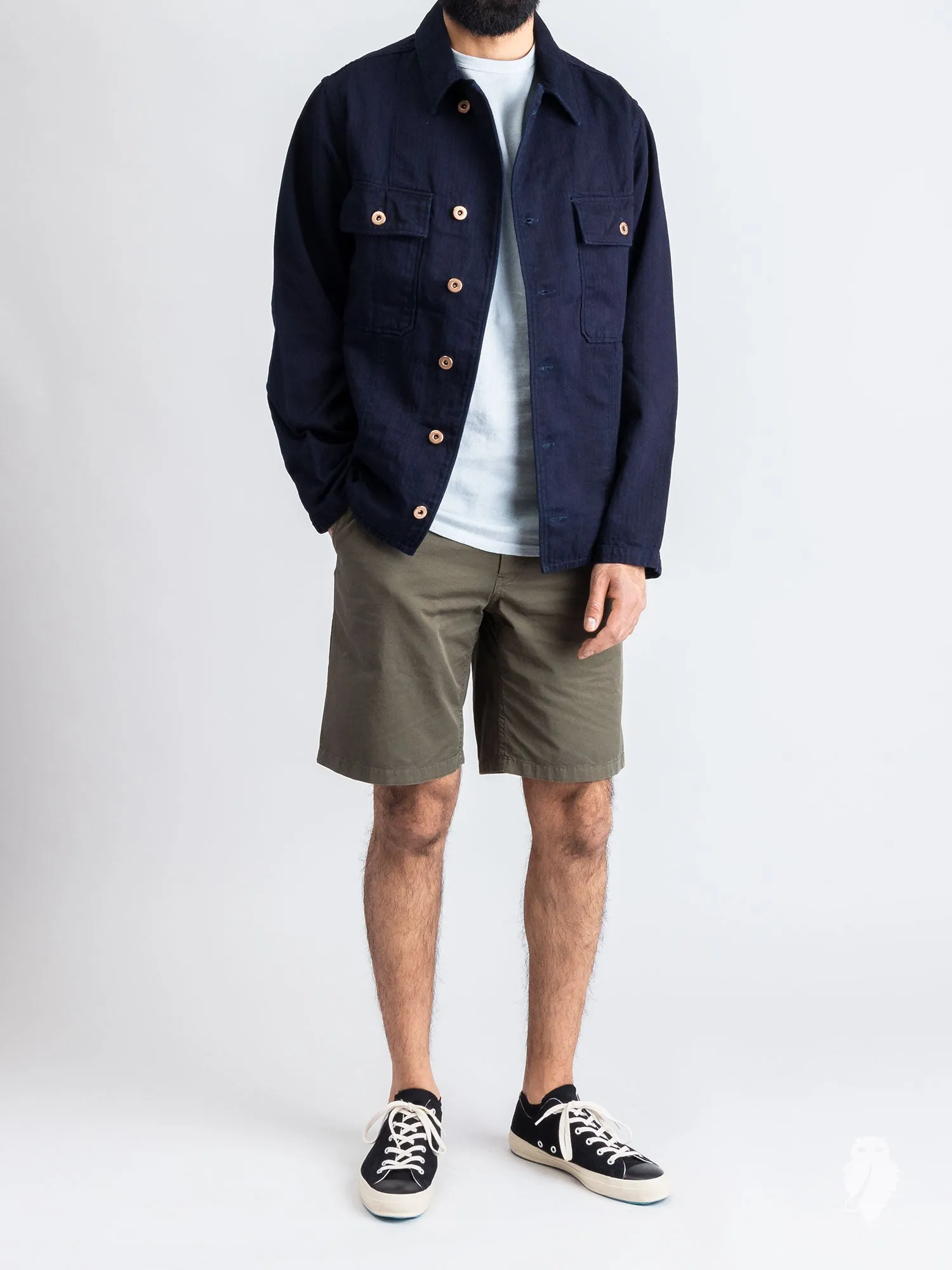 HBT Military Jacket in Indigo
