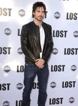 Ian Somerhalder Leather Jacket Men Celebrity Jacket