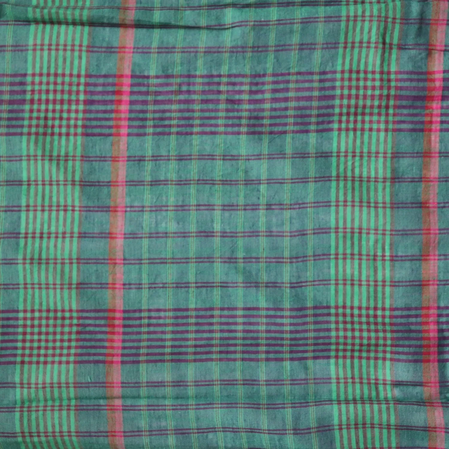 Jade Check Handloom Cotton