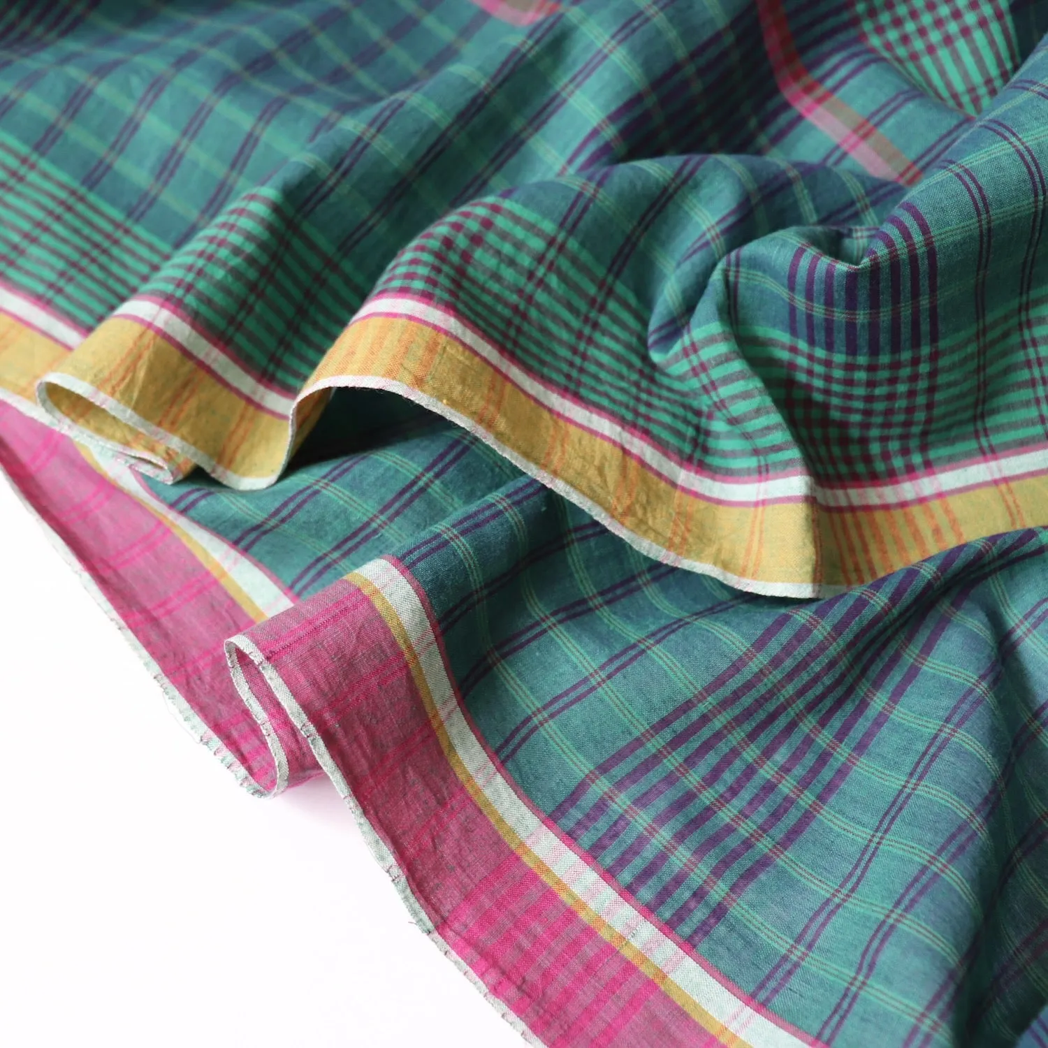 Jade Check Handloom Cotton
