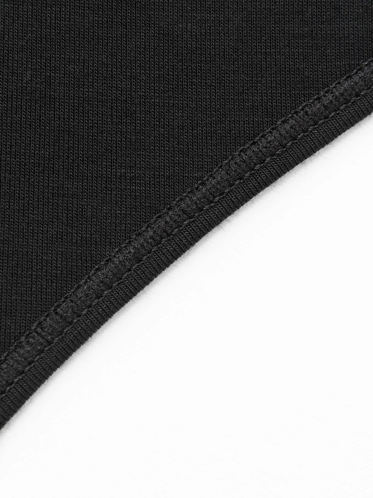 Letter & Heart Tape Double-layers Pure Cotton Panty Black