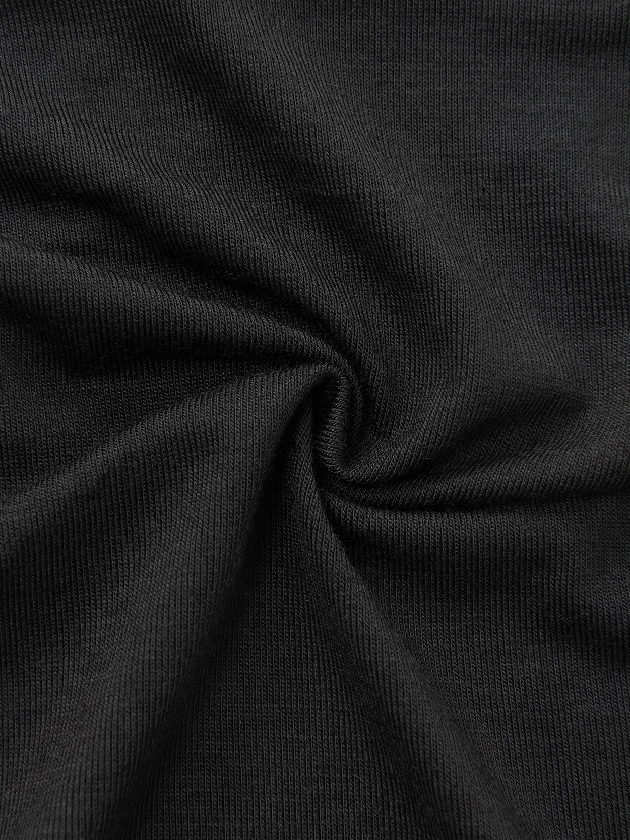 Letter & Heart Tape Double-layers Pure Cotton Panty Black
