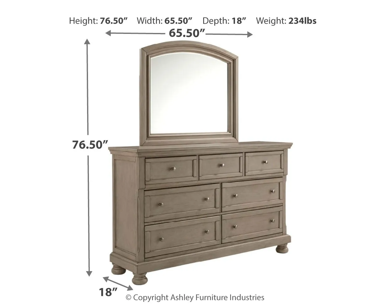 Lettner Queen Panel Bed with Mirrored Dresser, Chest and Nightstand