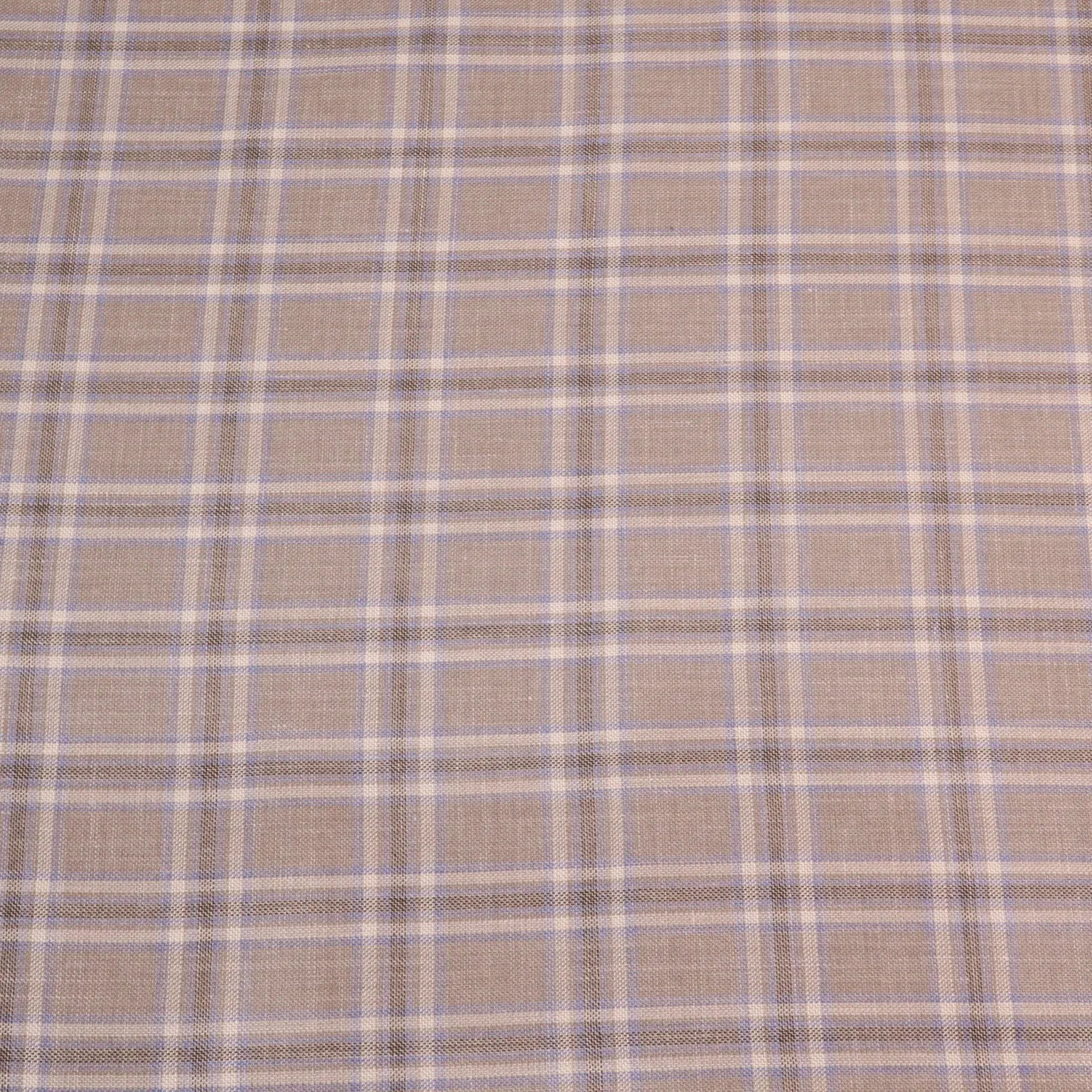 Light Gray Plaid Wool Silk and Linen Cosmos Jacketing Dormeuil Fabric