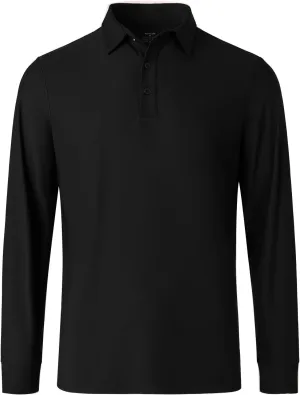 M MOTEEPI Polo for Men Long Sleeve Sun Protection Golf Shirts with Collar UPF 50  Performance Collared Fall Shirts Tennis