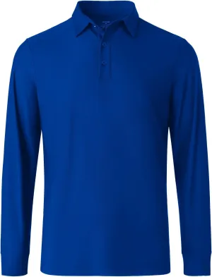 M MOTEEPI Polo for Men Long Sleeve Sun Protection Golf Shirts with Collar UPF 50  Performance Collared Fall Shirts Tennis