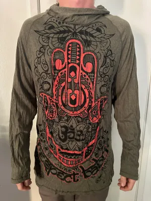 Men's Printed Hamsa Hand Hoodie