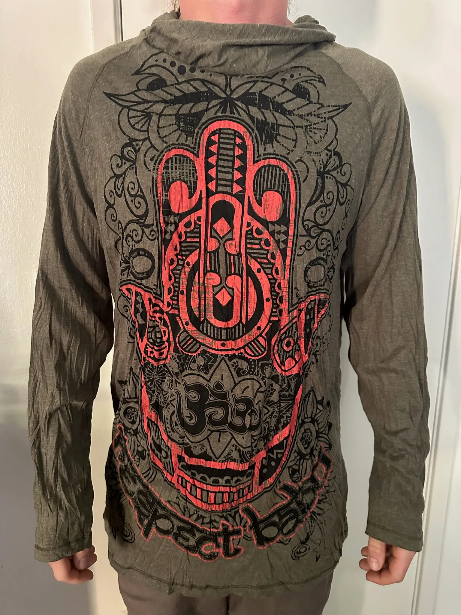 Men's Printed Hamsa Hand Hoodie