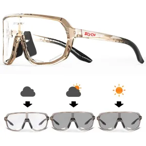 New SCVCN Men Photochromic Cycling Glasses Sports Bicycle Eyewear Goggles Mountain Bike UV400 MTB Camping Sunglasses