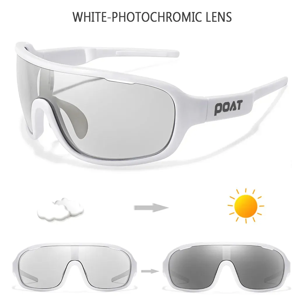 POAT BRAND Men Women Polarized Photochromic Outdoor Road Cycling Eyewear Sports Cycling Fishing Sunglasses Male Bike Glasses