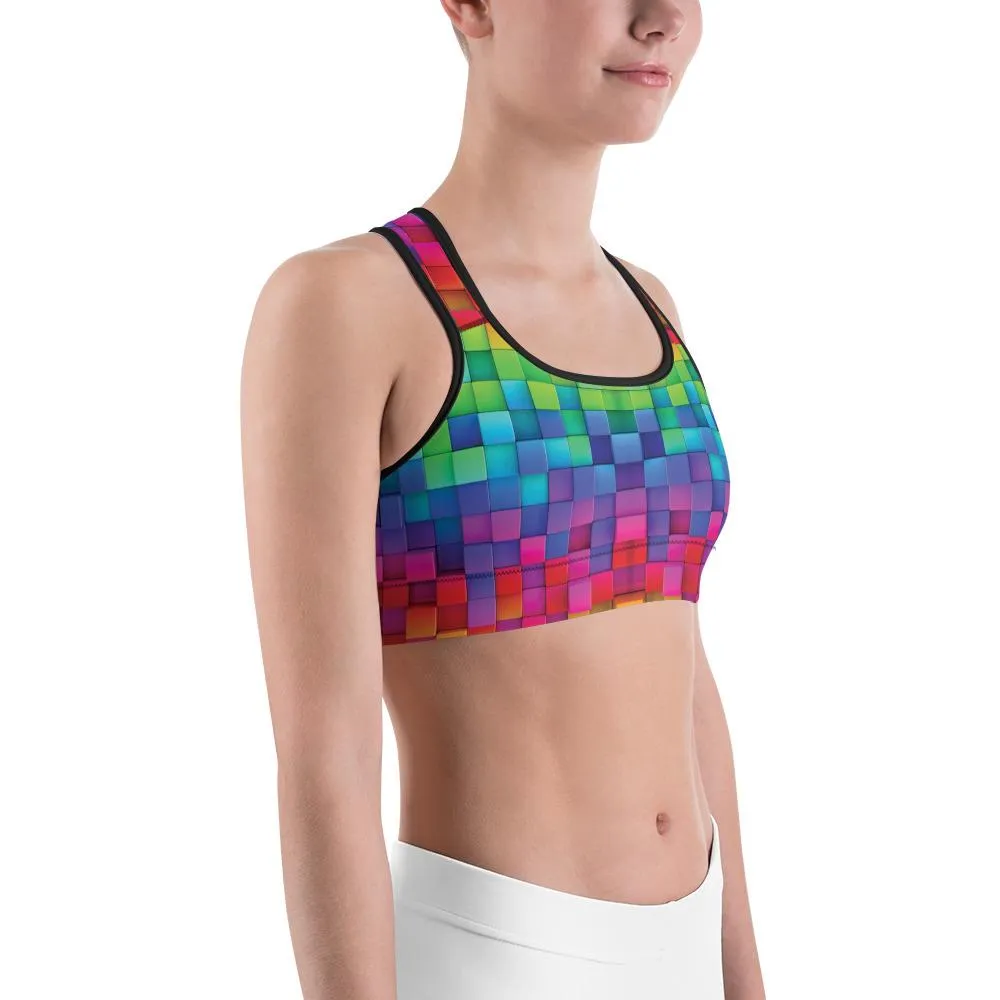 Rainbow Blocks Sports Bra