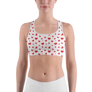 Red Hearts Sports Bra