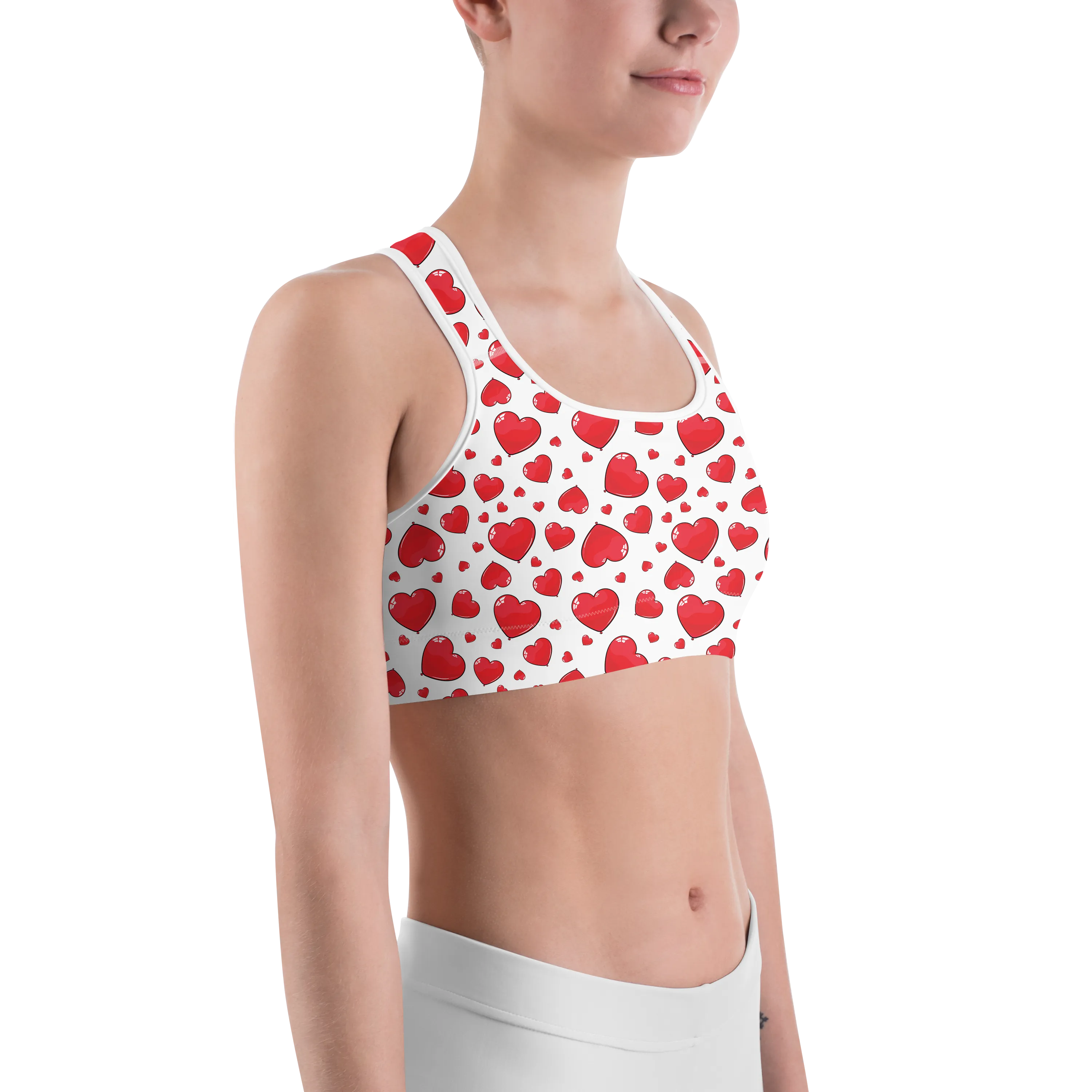 Red Hearts Sports Bra