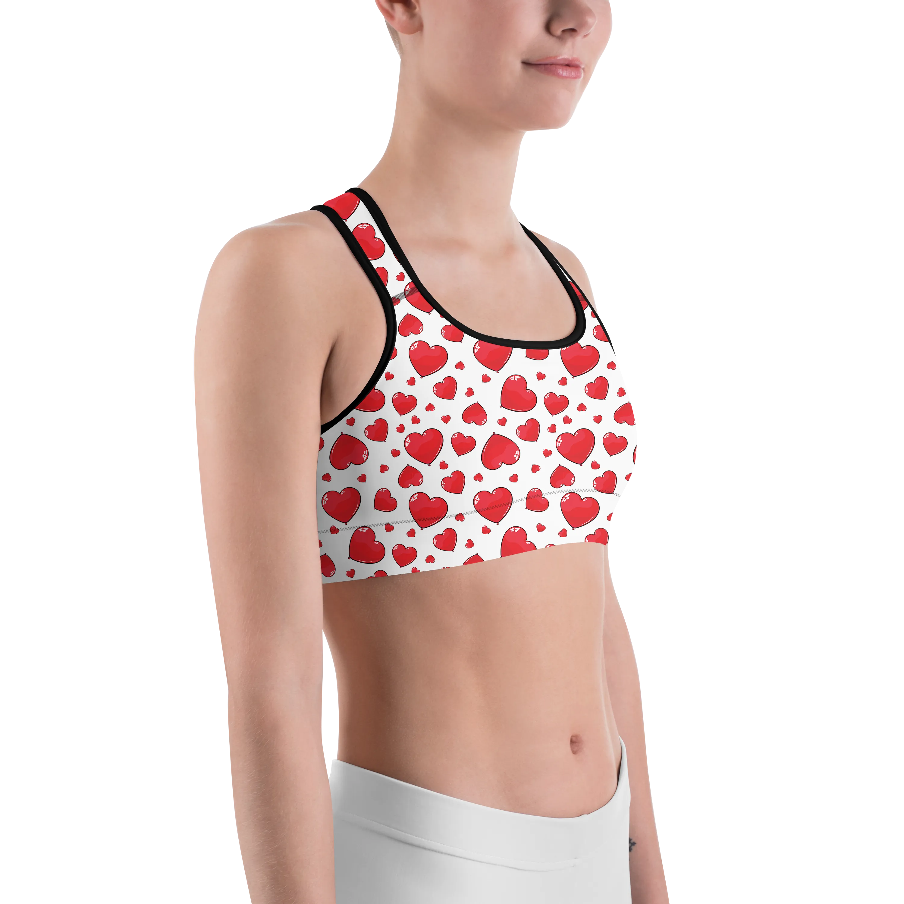 Red Hearts Sports Bra
