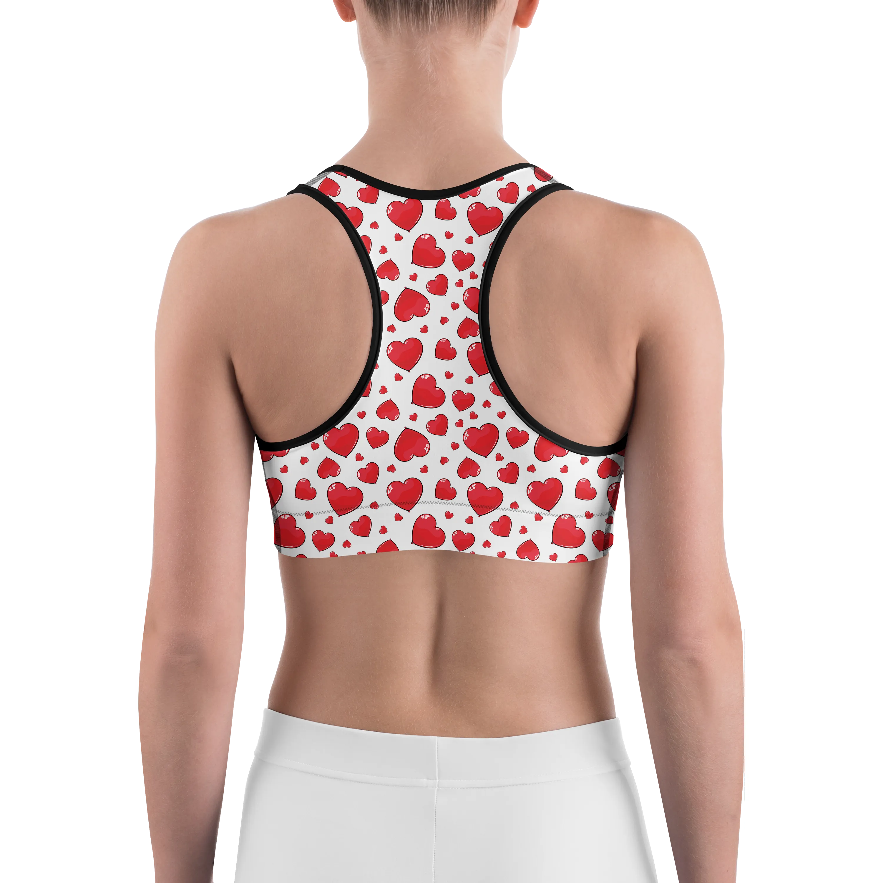 Red Hearts Sports Bra
