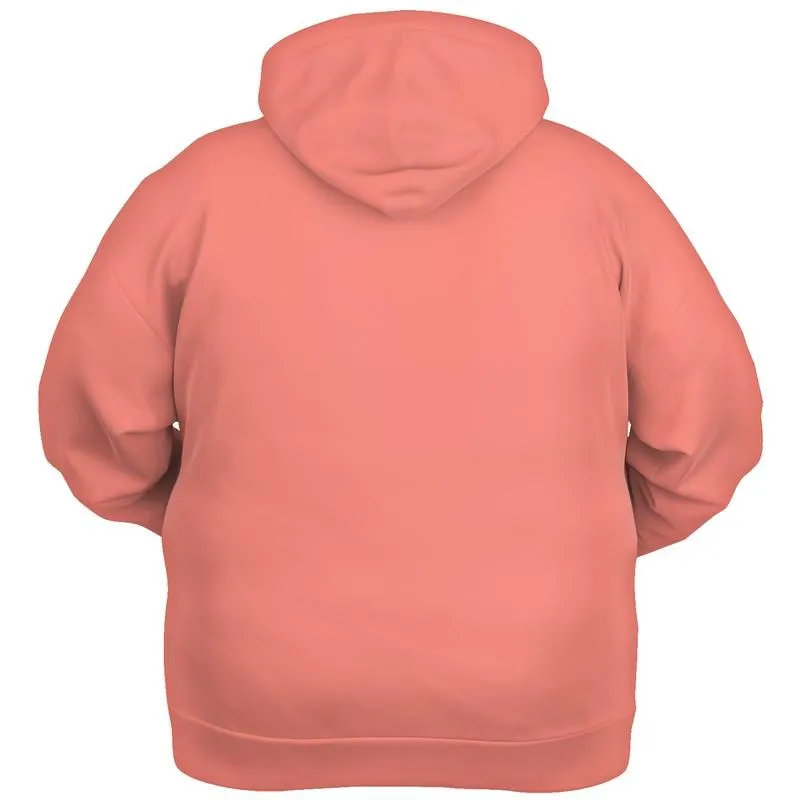 Salmon Hoodie | Unisex | with PLUS sizes | Bright Pastel Pink Red | C0M60Y45K0